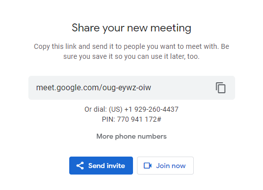 Link google meet